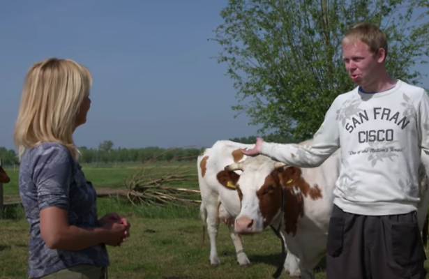 Yvon Jaspers en boer Willem